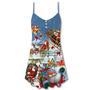 Christmas Say Hi From Santa's Sleigh - V-Neck Sleeveless Cami Dress