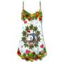 Christmas Sewing Machine My Sewing Space Is My Happy Place - V-Neck Sleeveless Cami Dress