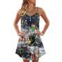 Christmas Skull Dancing With Christmas - V-Neck Sleeveless Cami Dress