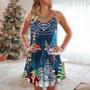 Christmas Skull X-Raymas Merry Christmas - V-Neck Sleeveless Cami Dress