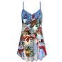 Christmas Snowman Lover Happy Couple Snowman - V-Neck Sleeveless Cami Dress