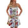 Christmas Snowman Merry Xmas - V-Neck Sleeveless Cami Dress