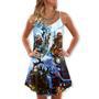 Christmas Stay Cool Santa Claus - V-Neck Sleeveless Cami Dress