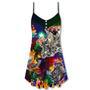 Christmas Tree Hot Rod - V-Neck Sleeveless Cami Dress