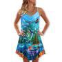 Christmas Whales Under The Sea - V-Neck Sleeveless Cami Dress