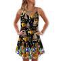 Christmas Yes I Speak Guitar - V-Neck Sleeveless Cami Dress