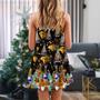 Christmas Yes I Speak Guitar - V-Neck Sleeveless Cami Dress