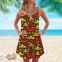 Cinco De Mayo Mexican Sombrero Hats Spaghetti Strap Summer Dress