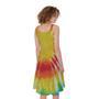 Circle Tie Dye Print Sleeveless Knee Length Dress