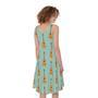 Classical Guitar Pattern Print Sleeveless Knee Length Dress