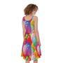 Colorful Balloon Pattern Print Sleeveless Knee Length Dress