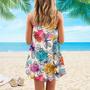 Colorful Butterflies Aloha Spaghetti Strap Summer Dress