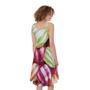 Colorful Candy Ball Print Sleeveless Knee Length Dress