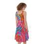 Colorful Circle Mandala Print Sleeveless Knee Length Dress