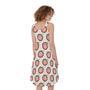 Colorful Darts And Dartboard Print Sleeveless Knee Length Dress