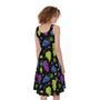 Colorful Grapes Pattern Print Sleeveless Knee Length Dress