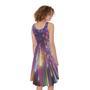 Colorful Hyperspace Print Sleeveless Knee Length Dress