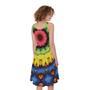 Colorful Kaleidoscope Print Sleeveless Knee Length Dress