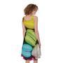 Colorful Macarons Print Sleeveless Knee Length Dress