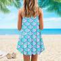 Colorful Mermaid Scales Spaghetti Strap Summer Dress