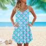 Colorful Mermaid Scales Spaghetti Strap Summer Dress