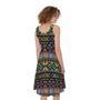 Colorful Native Navajo Tribal Print Sleeveless Knee Length Dress