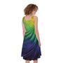 Colorful Swirl Print Sleeveless Knee Length Dress