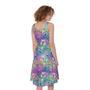 Colorful Tropical Flamingo Print Sleeveless Knee Length Dress