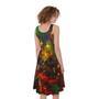 Colorful Universe Galaxy Space Print Sleeveless Knee Length Dress