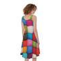 Colorful Yarn Balls Print Sleeveless Knee Length Dress