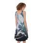 Constellation Of Sagittarius Print Sleeveless Knee Length Dress