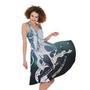 Constellation Of Sagittarius Print Sleeveless Knee Length Dress