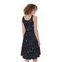 Constellation Space Pattern Print Sleeveless Knee Length Dress