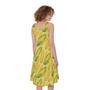 Corn Cob Pattern Print Sleeveless Knee Length Dress