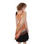 Corn Snake Print Sleeveless Knee Length Dress