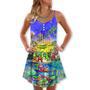 Crocodile Love Xmas Merry Christmas - V-Neck Sleeveless Cami Dress