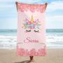 Custom Name Personalized Beach Towels Perfect Kids Adults Unique Gift