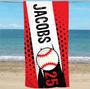 Custom Sports Towel Football Soccer Baseball Kids Beach Towels Fun