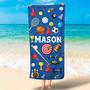 Custom Sports Towel Football Soccer Baseball Kids Beach Towels Fun