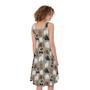 Cute Bear Pattern Print Sleeveless Knee Length Dress