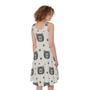 Cute Black Bear Pattern Print Sleeveless Knee Length Dress