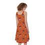 Cute Fox Pattern Print Sleeveless Knee Length Dress