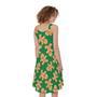 Cute Gingerbread Man Pattern Print Sleeveless Knee Length Dress