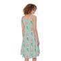 Cute Mermaid Pattern Print Sleeveless Knee Length Dress