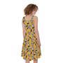 Cute Raccoon Pattern Print Sleeveless Knee Length Dress