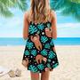 Cute Sloth On Tropical Forest Spaghetti Strap Summer Dress