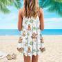 Cute Sloths Having Fun On The Trees Spaghetti Strap Summer Dress