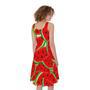 Cute Watermelon Pieces Pattern Print Sleeveless Knee Length Dress