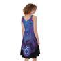 Dark Capricorn Zodiac Sign Print Sleeveless Knee Length Dress