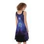 Dark Virgo Zodiac Sign Print Sleeveless Knee Length Dress